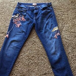 Driftwood embroidered jeans